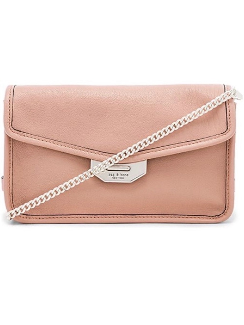 rag & bone Blush Pink Leather Chain Crossbody